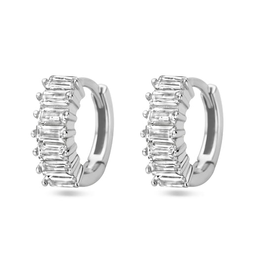 vDam Klapoorringen Zirkonia Zilver Gerhodineerd 1338451