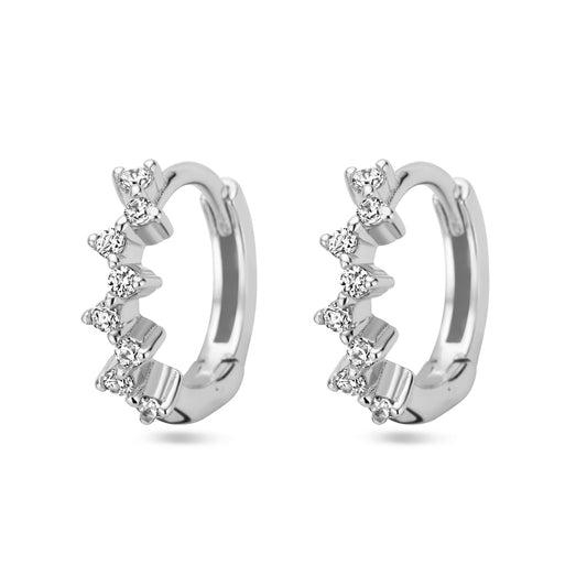 vDam Klapoorringen Zirkonia Zilver Gerhodineerd 1338453