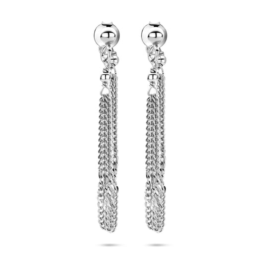 vDam Oorbellen Schakel 36 Mm Zilver Gerhodineerd 1341599