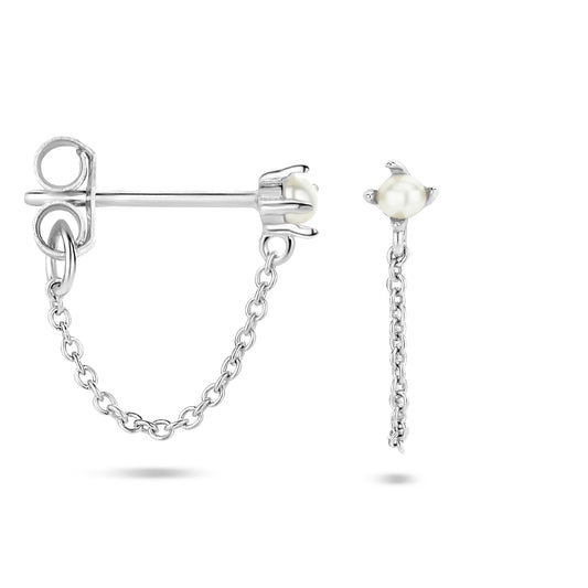 vDam Oorhangers Parel Zilver Gerhodineerd 1335205