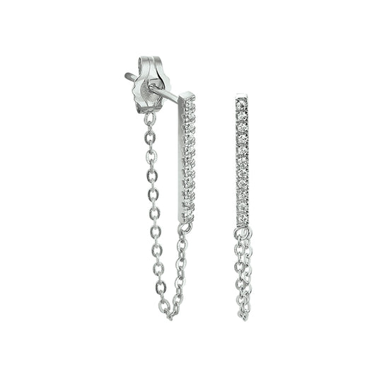 vDam Oorhangers Zirkonia Zilver Gerhodineerd 1326106