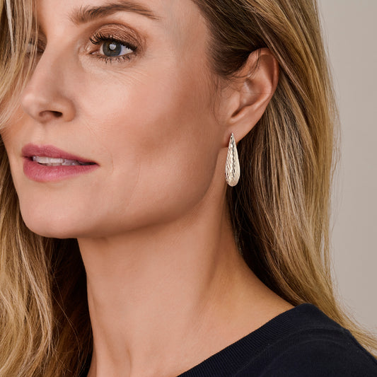 vDam Oorknoppen Druppel Zilver Gerhodineerd 1339126