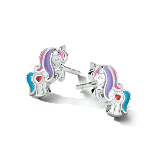 vDam Oorknoppen Eenhoorn Zilver Gerhodineerd 1340355