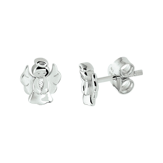 vDam Oorknoppen Engel Zilver Gerhodineerd 1332039