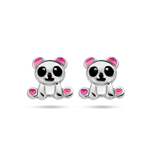 vDam Oorknoppen Panda Zilver Gerhodineerd 1337272