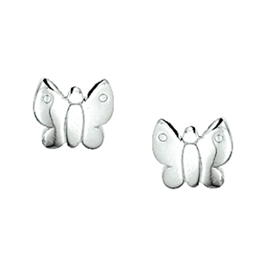 vDam Oorknoppen Vlinder Zilver Gerhodineerd 1329504