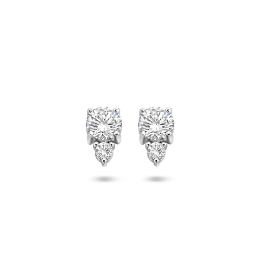 vDam Oorknoppen Zirkonia Zilver Gerhodineerd 1335380