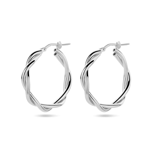 vDam Oorringen 3,5 Mm Gedraaide Buis Zilver Gerhodineerd 1338734