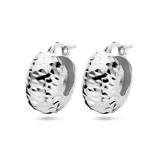 vDam Oorringen Gediamanteerd Zilver Gerhodineerd 1336883