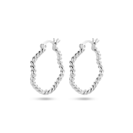 vDam Oorringen Gedraaid Zilver Gerhodineerd 1336177