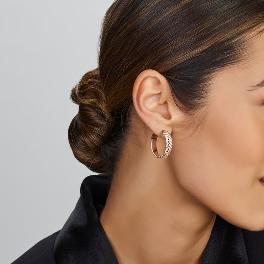 vDam Oorringen Gedraaid Zilver Gerhodineerd 1336902