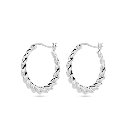 vDam Oorringen Gedraaid Zilver Gerhodineerd 1338377