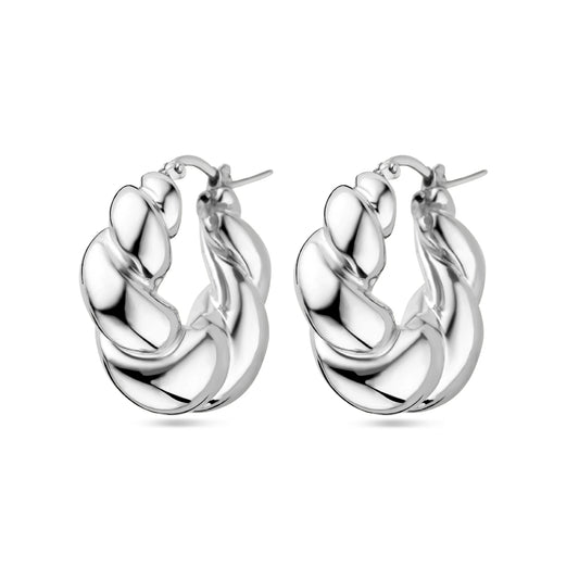 vDam Oorringen Gedraaid Zilver Gerhodineerd 1339131