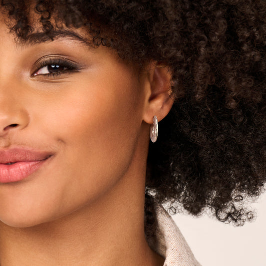 vDam Oorringen Gedraaid Zilver Gerhodineerd 1340017