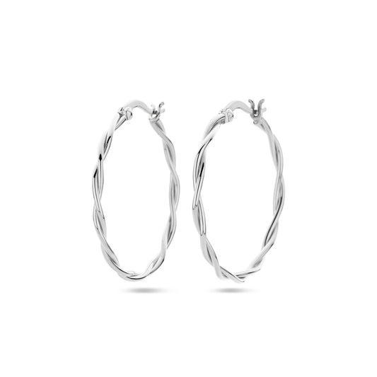 vDam Oorringen Gedraaide Buis 2,0 Mm Zilver Gerhodineerd 1337897