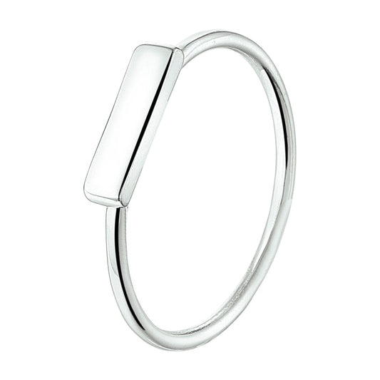 vDam Ring Balkje Zilver Gerhodineerd 1325084