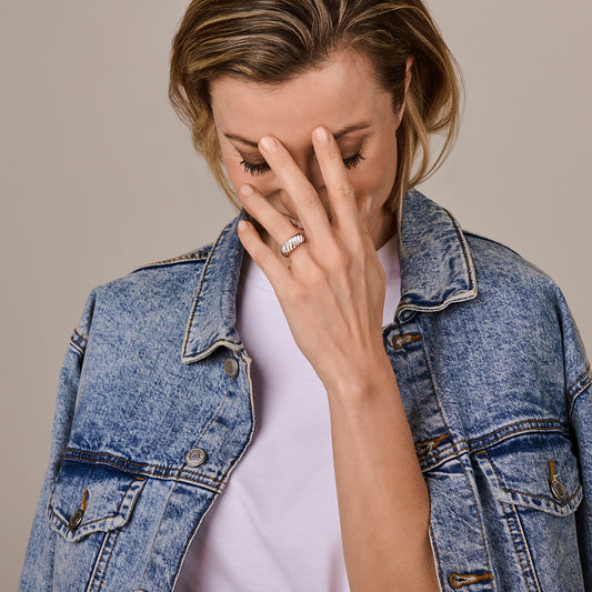 vDam Ring Gedraaid Zilver Gerhodineerd 1338336 Maat 17¼