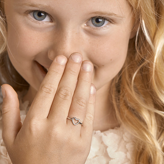 vDam Ring Hart Zilver Gerhodineerd 1325108 Maat 16½