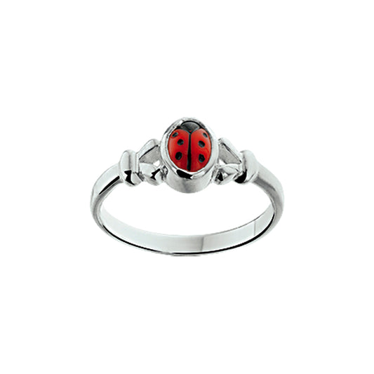 vDam Ring Lieveheersbeestje Zilver Gerhodineerd 1329399