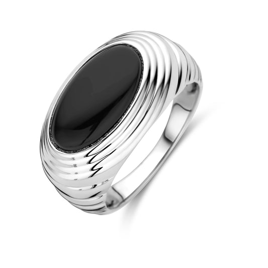 vDam Ring Onyx Zilver Gerhodineerd 1339677