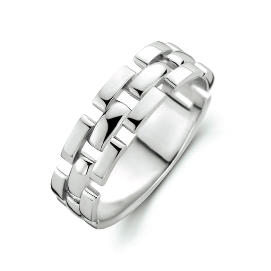 vDam Ring Schakel Zilver Gerhodineerd 1340125