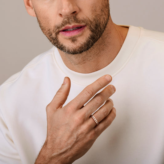 vDam Ring Schakel Zilver Gerhodineerd 1338429 Maat 20¼