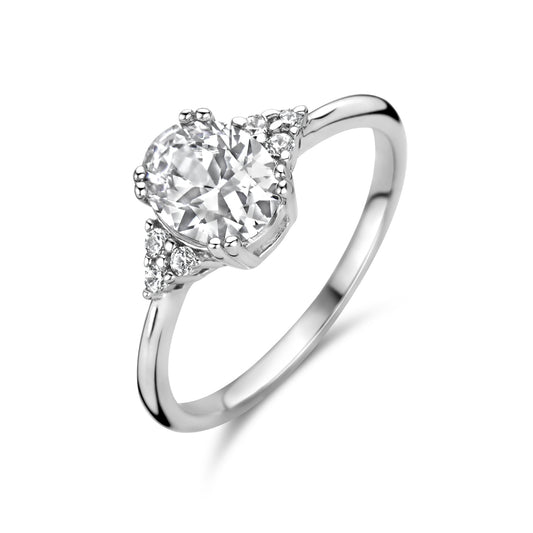 vDam Ring Trilogie Zirkonia Zilver Gerhodineerd 1336720