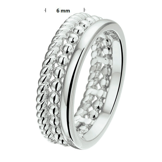 vDam Ring Zilver Gerhodineerd 1326682 Maat 18½