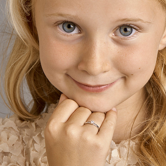 vDam Ring Zirkonia Zilver Gerhodineerd 1325131 Maat 16