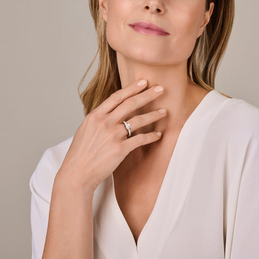 vDam Ring Zirkonia Zilver Gerhodineerd 1328534 Maat 20¼