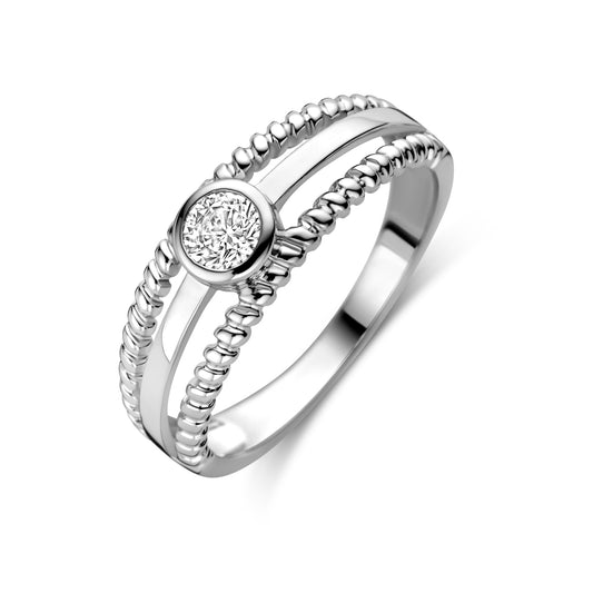 vDam Ring Zirkonia Zilver Gerhodineerd 1329258