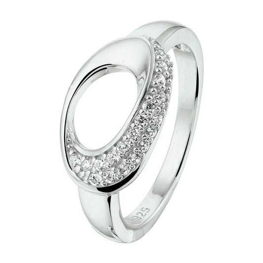 vDam Ring Zirkonia Zilver Gerhodineerd 1332516
