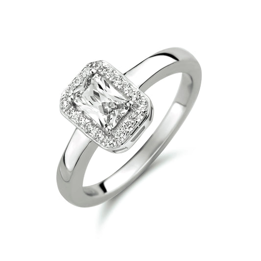 vDam Ring Zirkonia Zilver Gerhodineerd 1333641