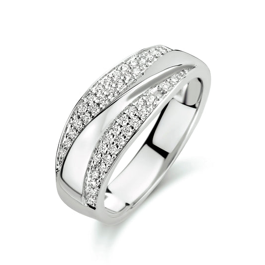 vDam Ring Zirkonia Zilver Gerhodineerd 1333739