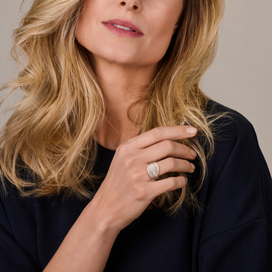 vDam Ring Zirkonia Zilver Gerhodineerd 1338240 Maat 16½