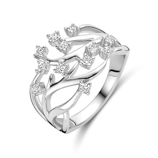 vDam Ring Zirkonia Zilver Gerhodineerd 1339494