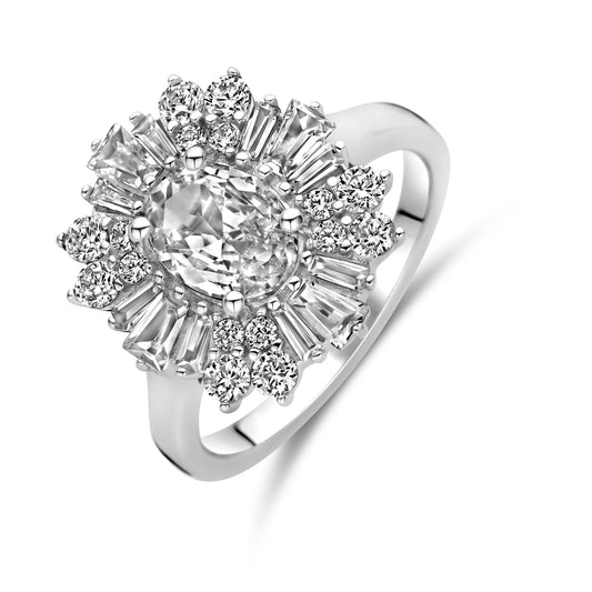 vDam Ring Zirkonia Zilver Gerhodineerd 1339572