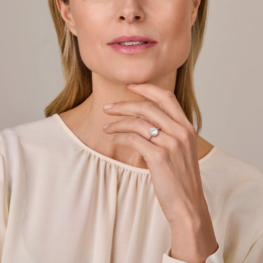 vDam Ring Zirkonia Zilver Gerhodineerd 1340723 Maat 17¼