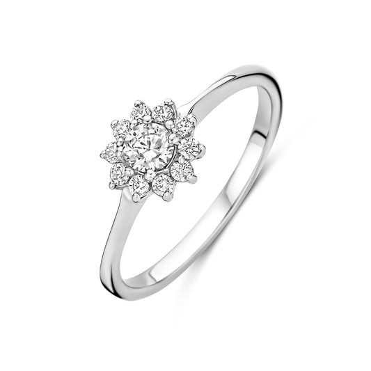 vDam Ring Zirkonia Zilver Gerhodineerd 1340850