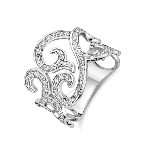 vDam Ring Zirkonia Zilver Gerhodineerd 1340915