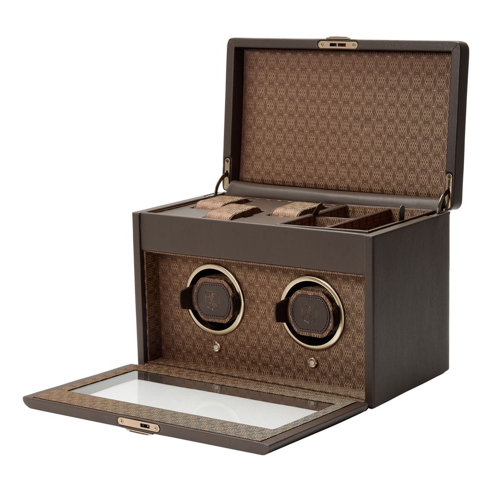 WOLF Earth Dubbele Horloge Opwinder met Opslag 190406 - Juwelier van Dam