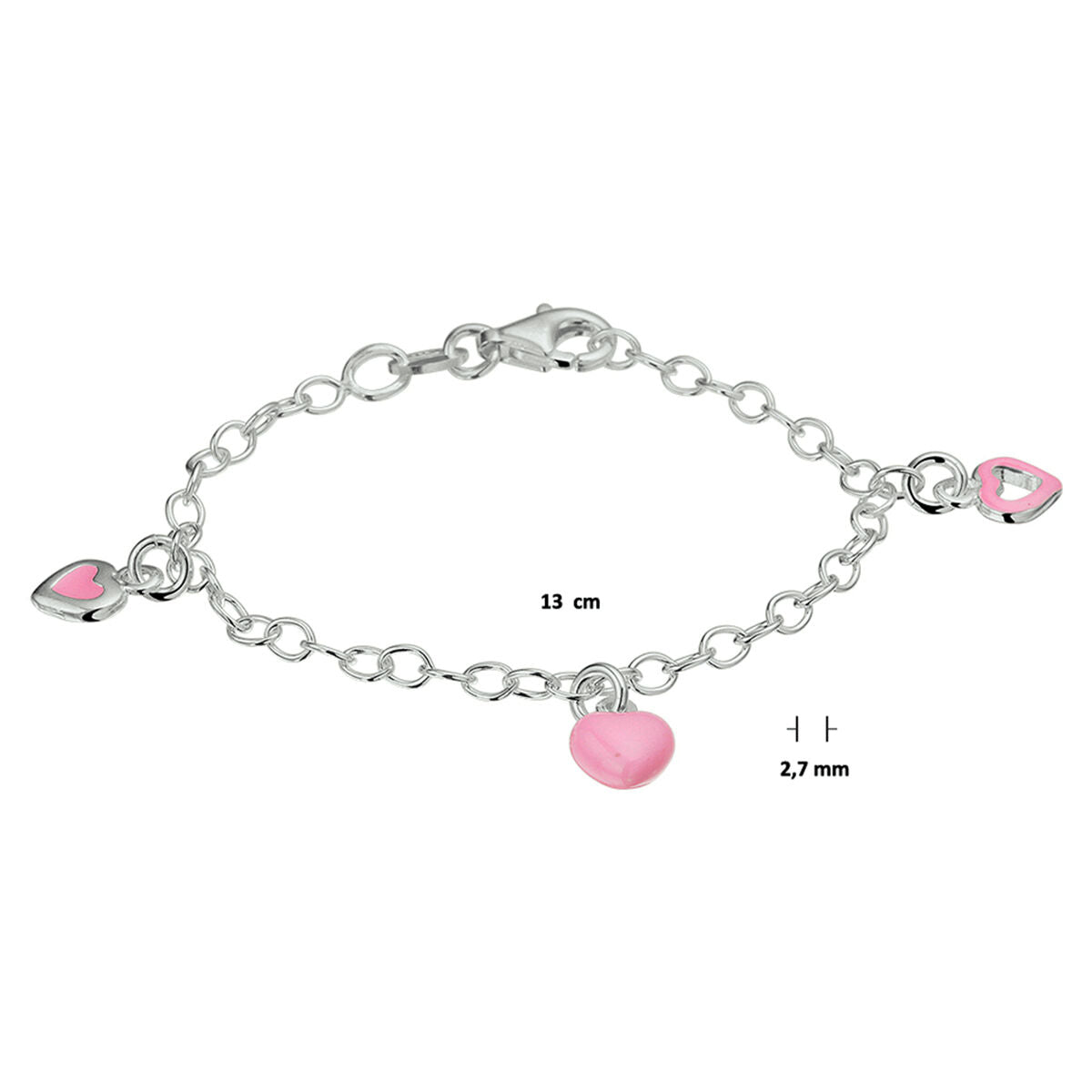 Zilveren Armband Hart 13 cm 1321954