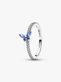Pandora Ring met Blauwe Zirkonia Vlinder 194269C01-52