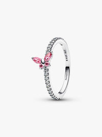 Pandora Ring met Roze Zirkonia Vlinder 194269C02-54