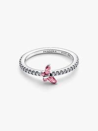 Pandora Ring met Roze Zirkonia Vlinder 194269C02-54