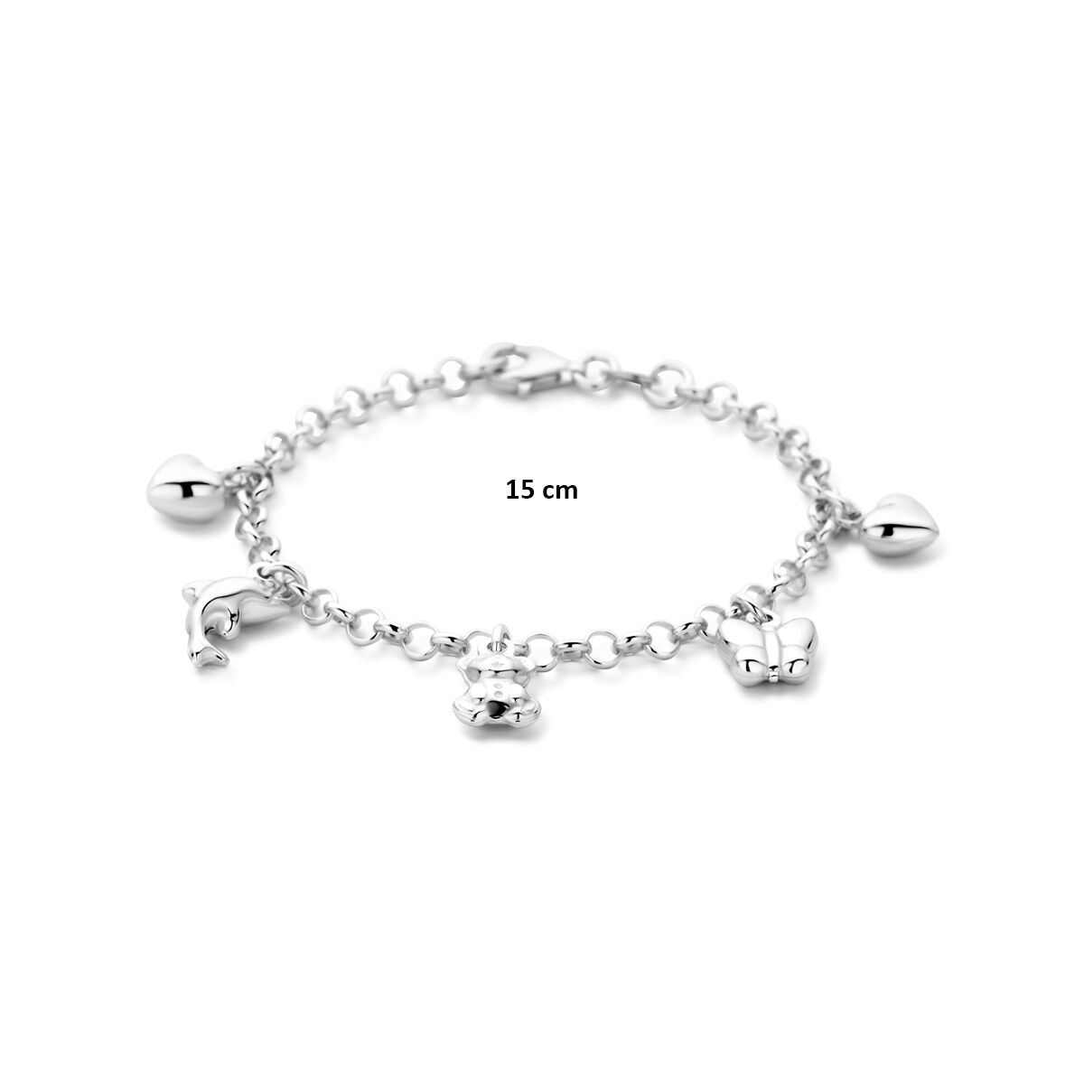 Zilveren Armband Diverse Bedels 15 cm 1321795