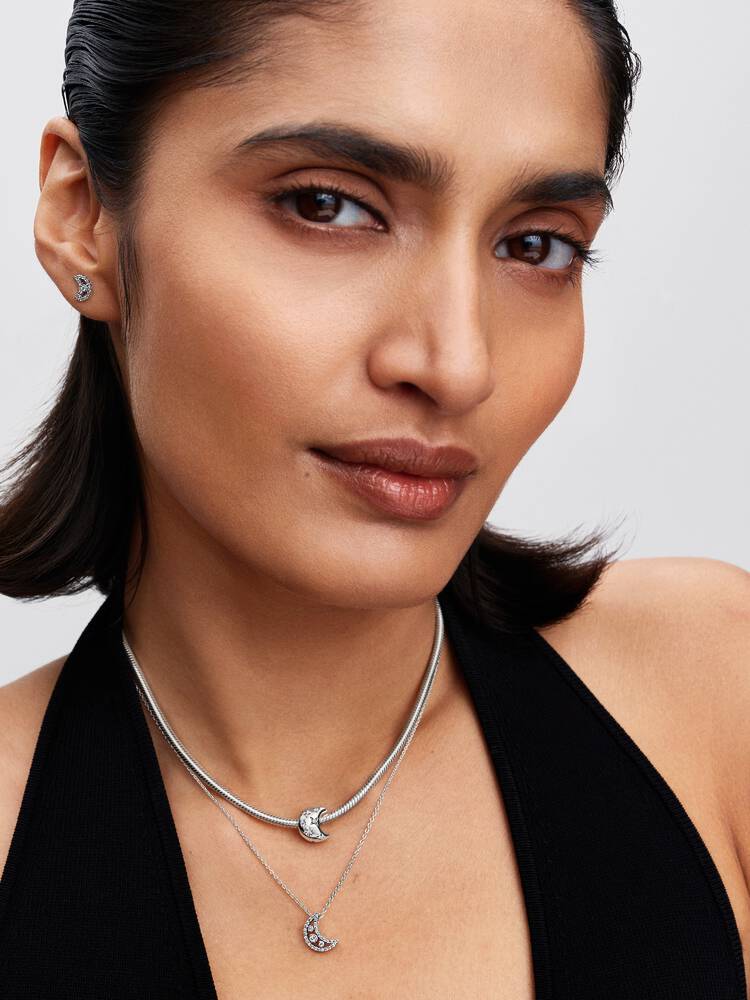 Pandora Ketting met Zirkonia Halve Maan 394259C01-50