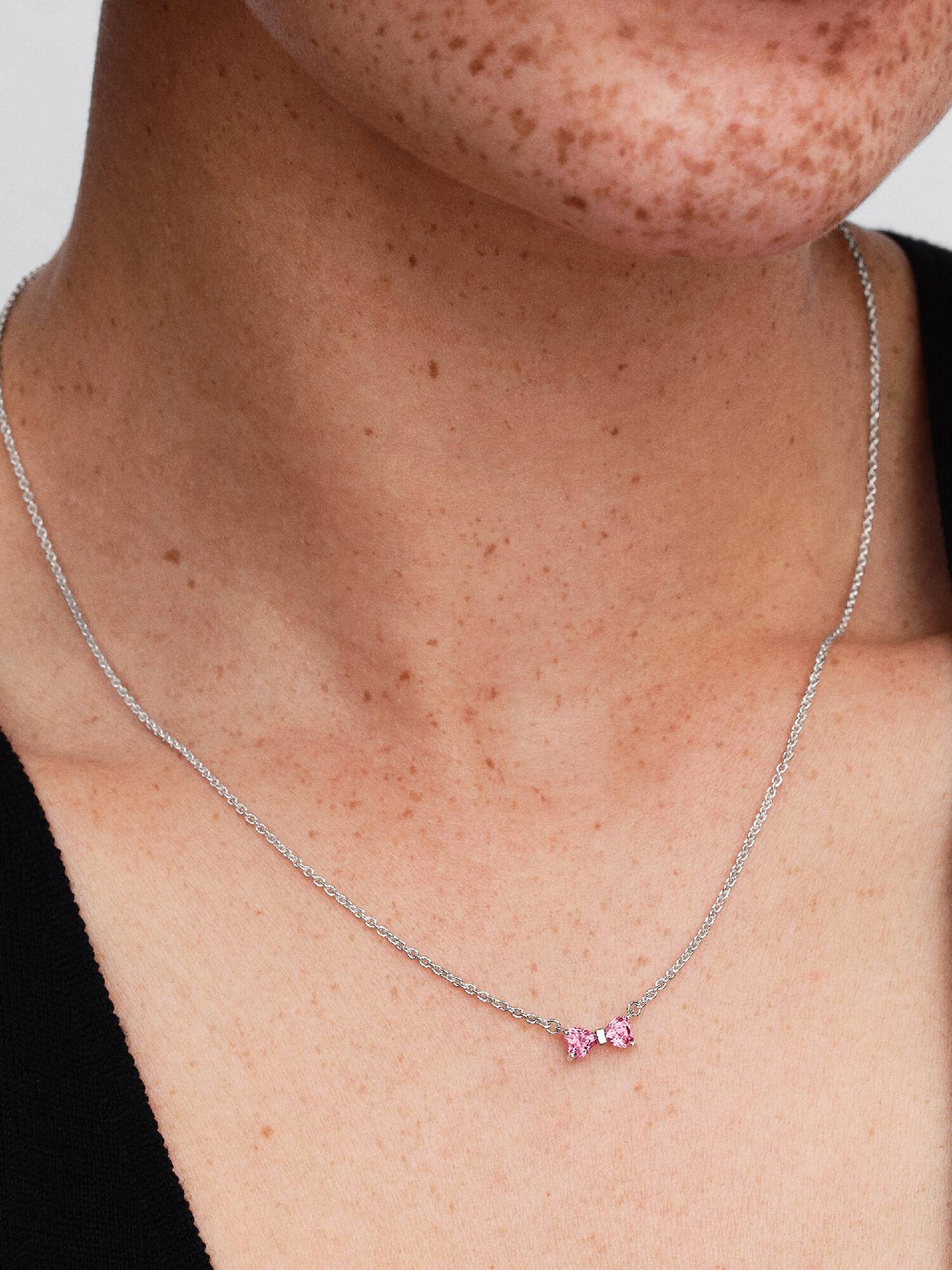 Pandora Ketting met Roze Zirkonia Strik 394235C01-45