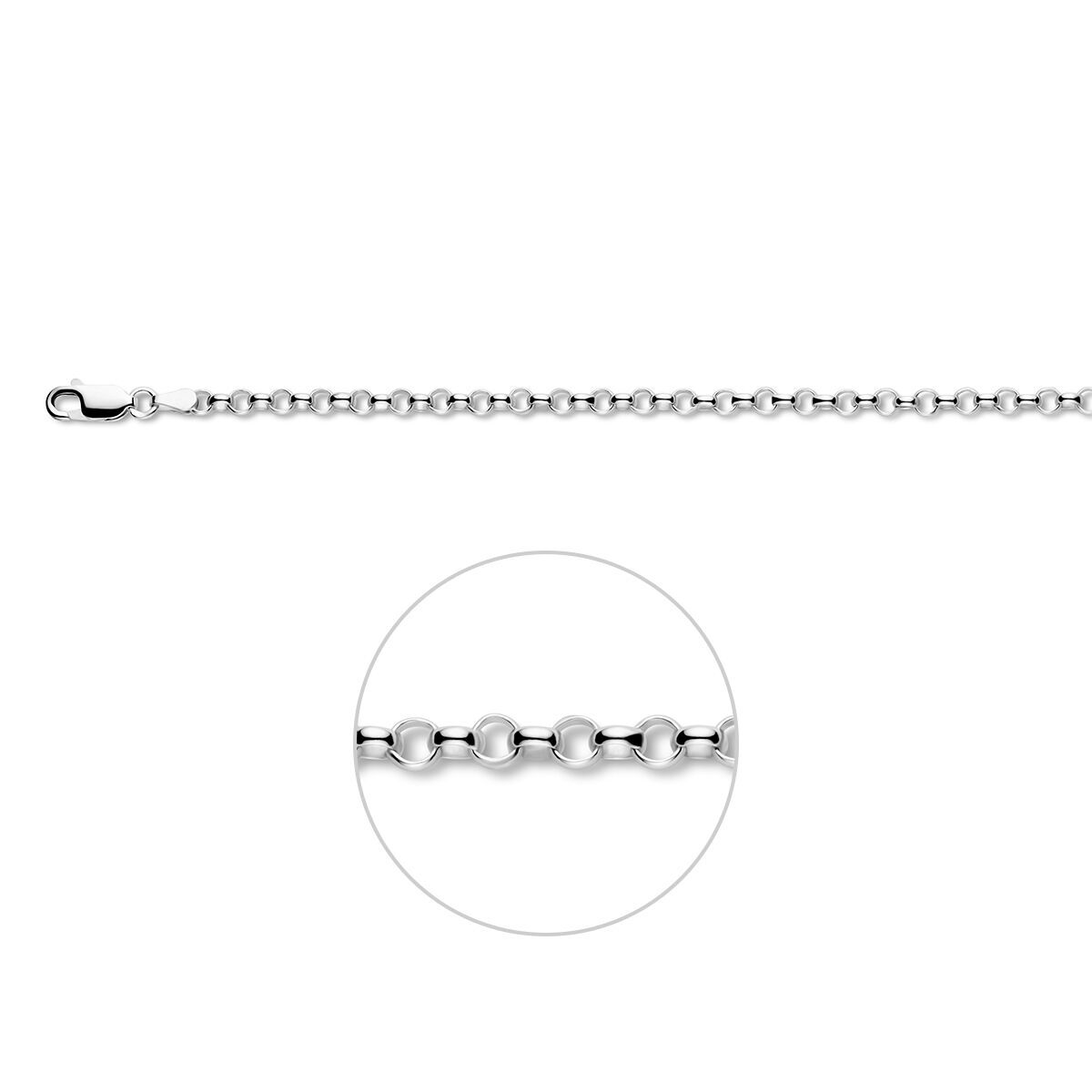Zilveren Jasseron 3,6mm 18cm 1321691
