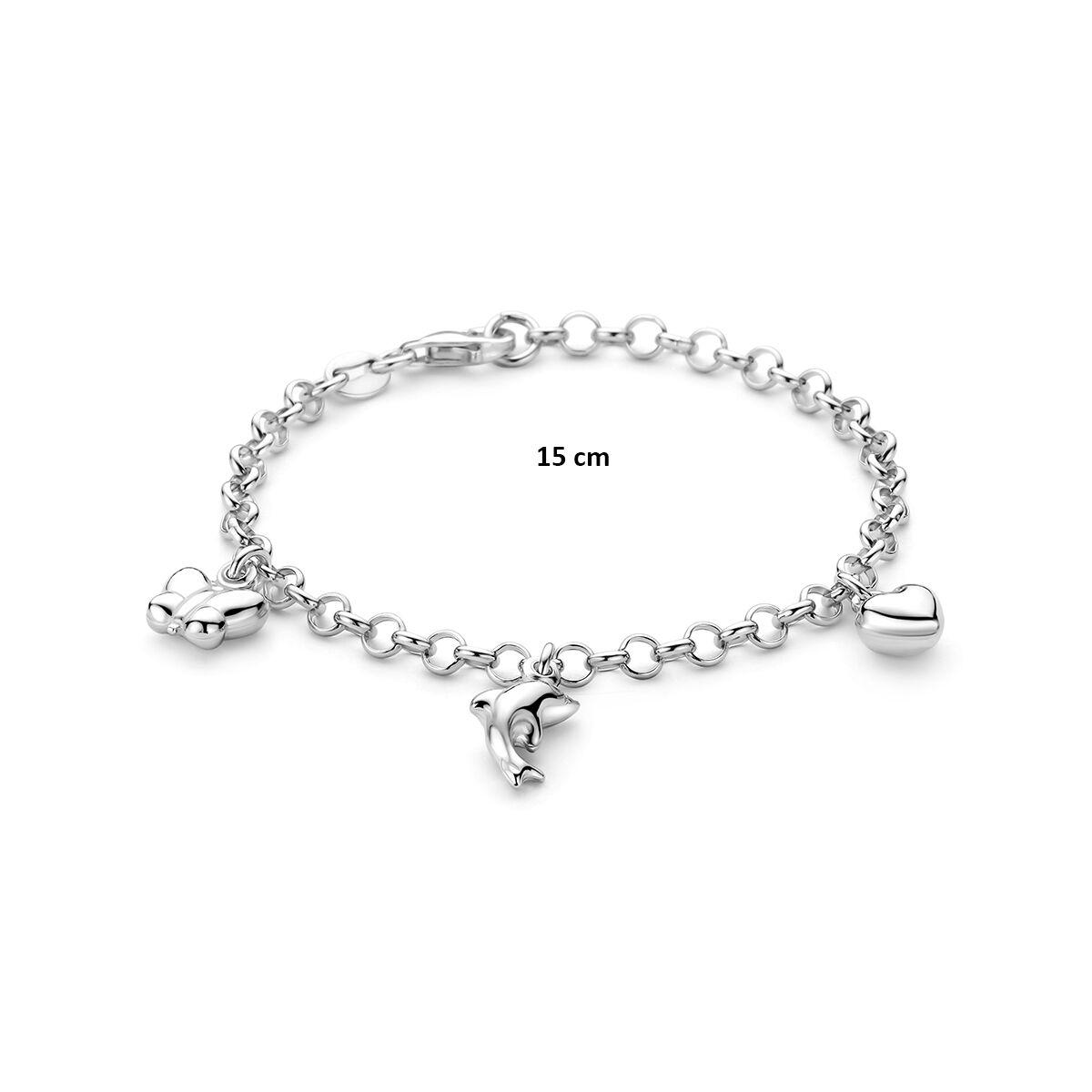 Zilveren Armband Diverse Bedels 15 cm 1321792
